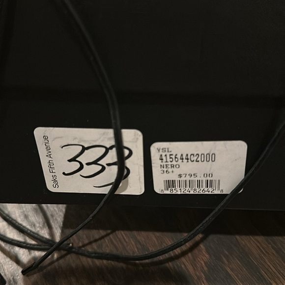 Saint Laurent women’s black lace up suede sandals SIZE 36.5 - Picture 7 of 7